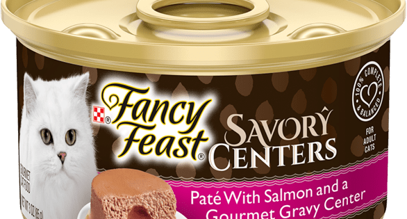 Fancy Feast Savory Centers Paté With Salmon And A Gourmet Gravy Center